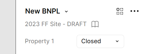 New BNPL component belonging to a file named 2023 FF Site – DRAFT