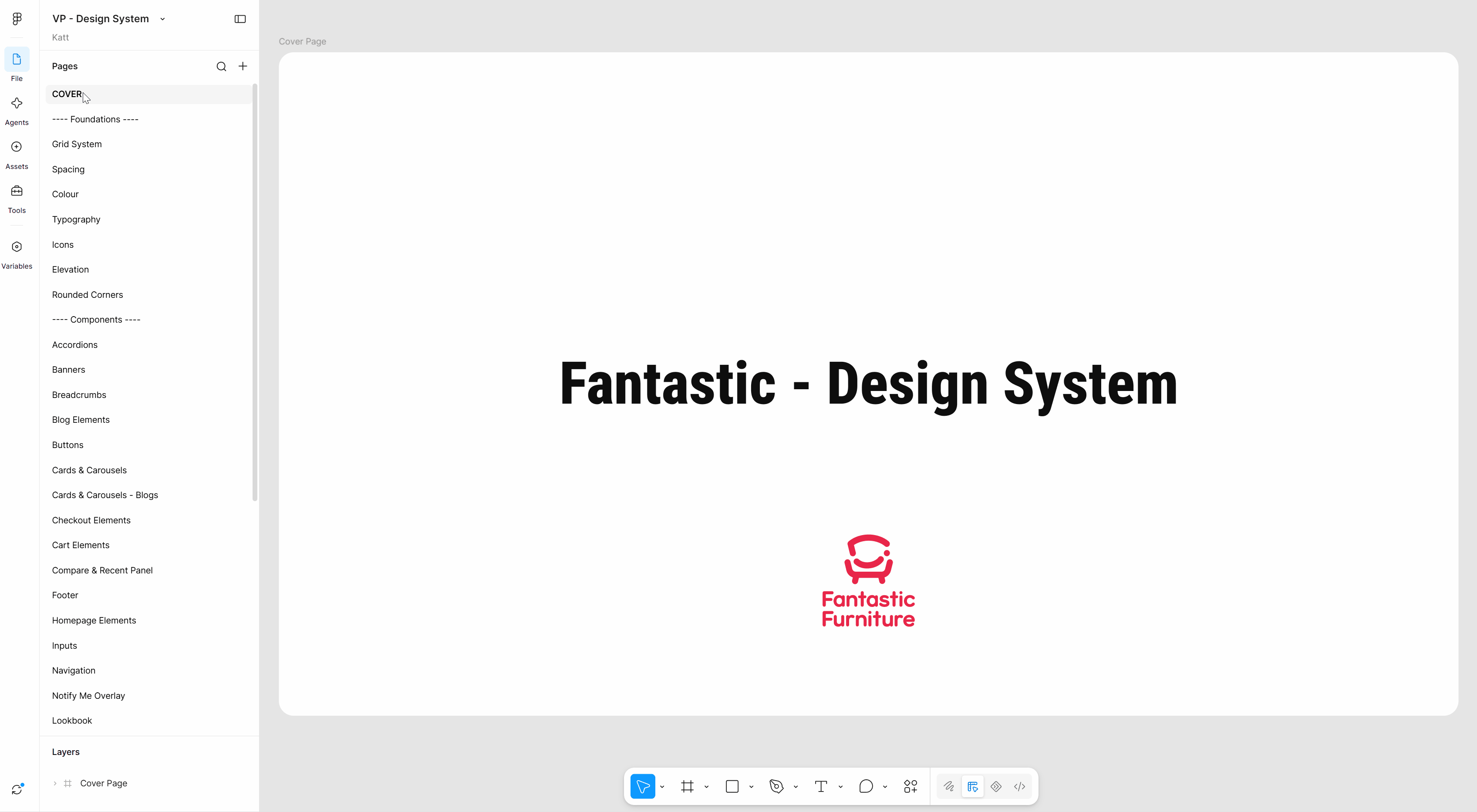Cycling through several pages of the new design system library, each laid out consistently